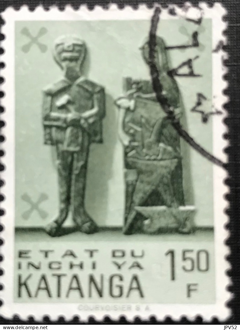 Katanga - C14/32 - 1961 - (°)used - Michel 55 - Katangese Traditionele Kunst - Katanga