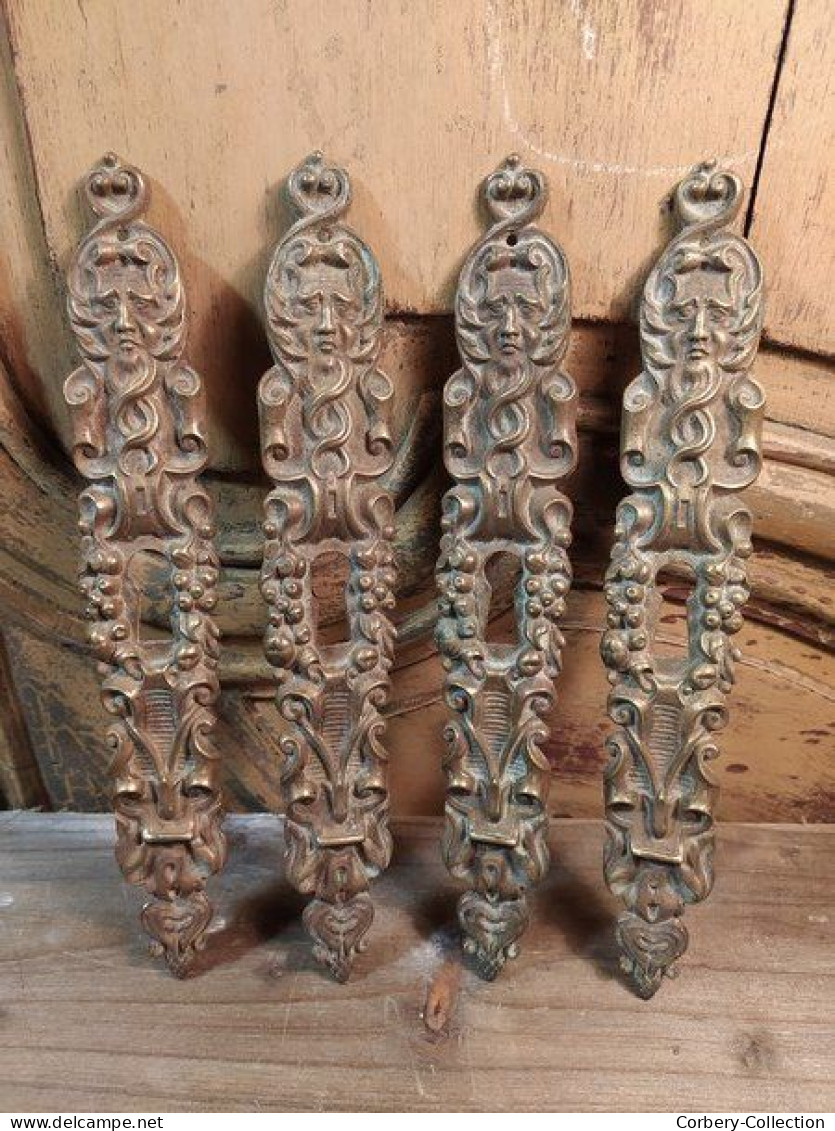 Anciens Ornements Bronze Serrures Porte Ornementation Meuble Style Renaissance / French Bronze - Altri & Non Classificati