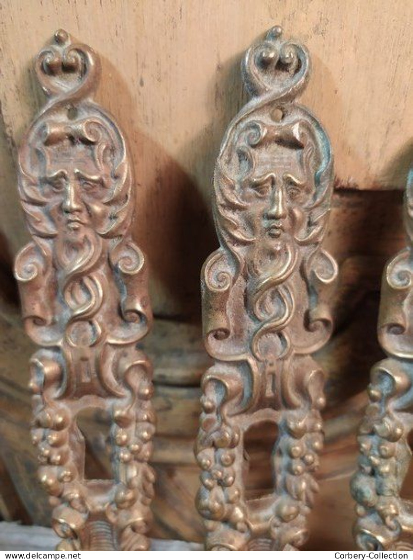 Anciens Ornements Bronze Serrures Porte Ornementation Meuble Style Renaissance / French Bronze - Autres & Non Classés