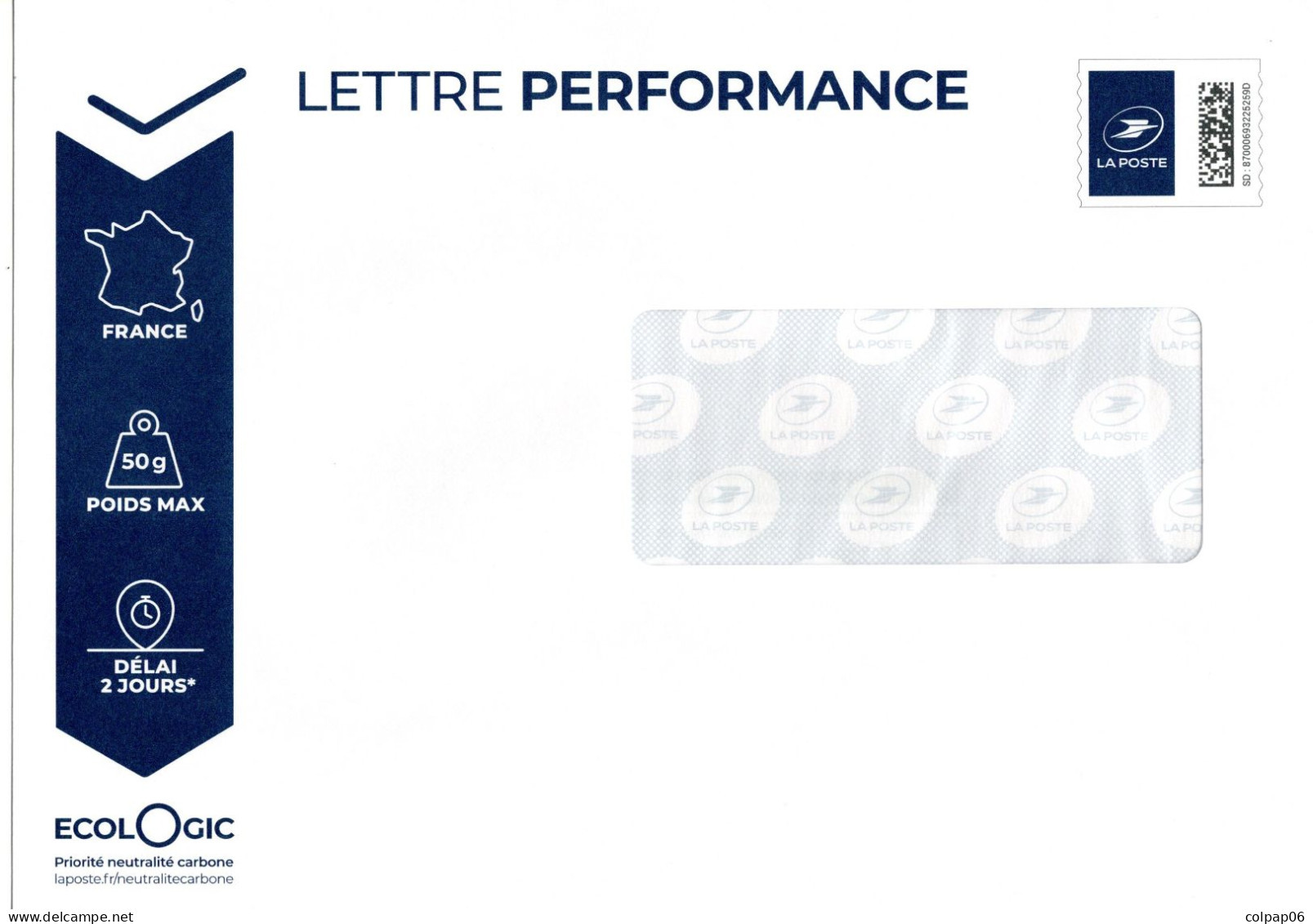 Lettre Performance 50g - Avec Et Sans Fenetre - Neuve - Format C5 - Vendue Exclusivement En Lot De 100 - Prêts-à-poster:Stamped On Demand & Semi-official Overprinting (1995-...)
