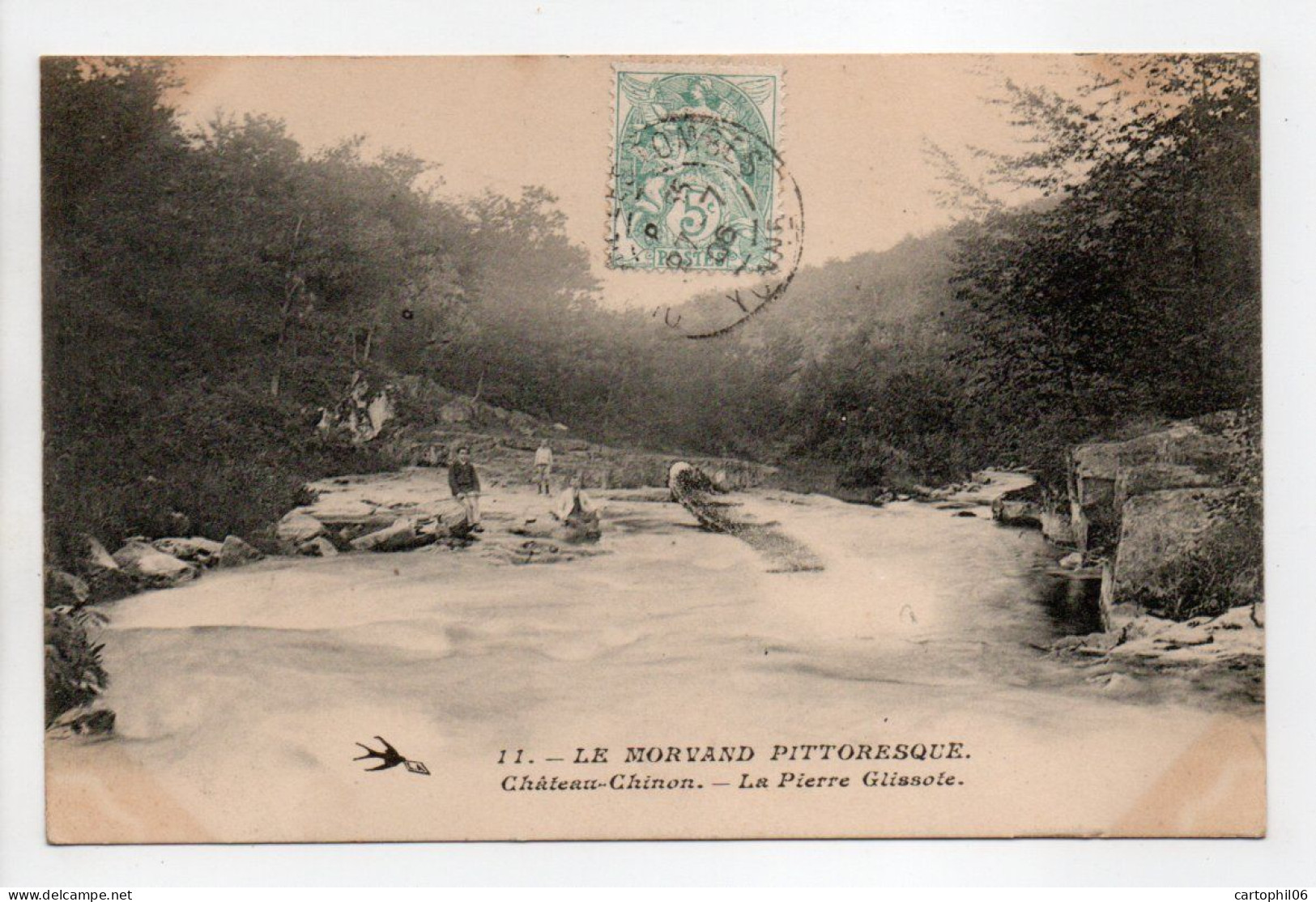 - CPA CHÂTEAU-CHINON (58) - La Pierre Glissote 1906 - Editions L'Hirondelle N° 11 - - Chateau Chinon