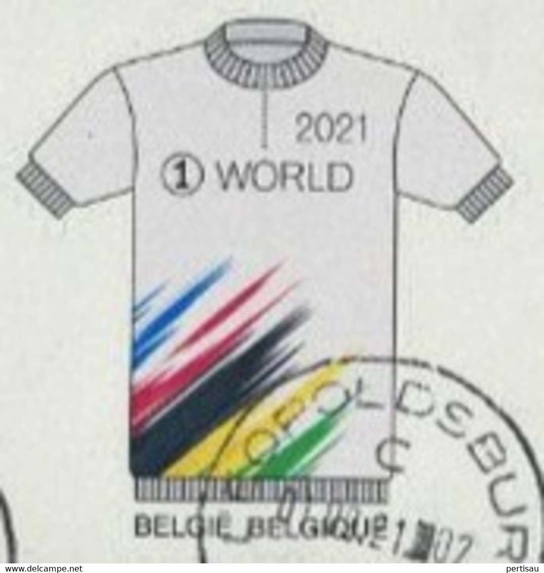 100ste Editie WK Wielrennen Zelfklevend 2021 - Gebruikt