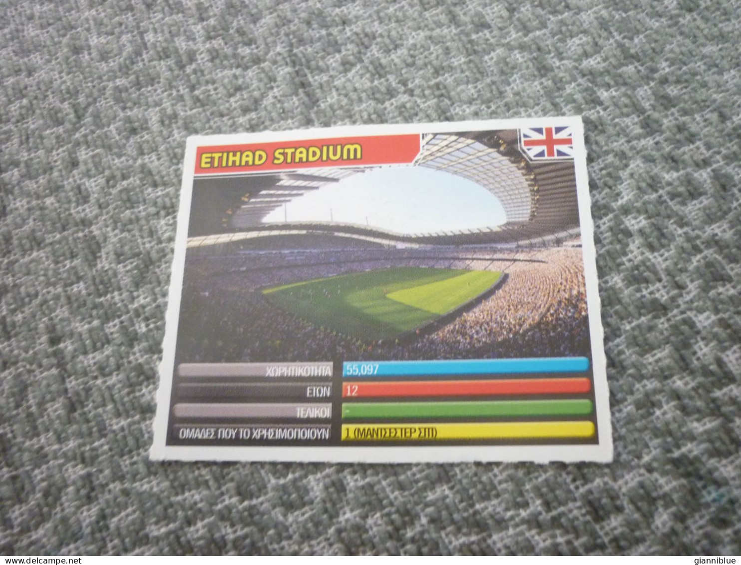 Etihad Stadium Manchester City UK England English Football Soccer Greek Edition Trading Card - Trading Cards
