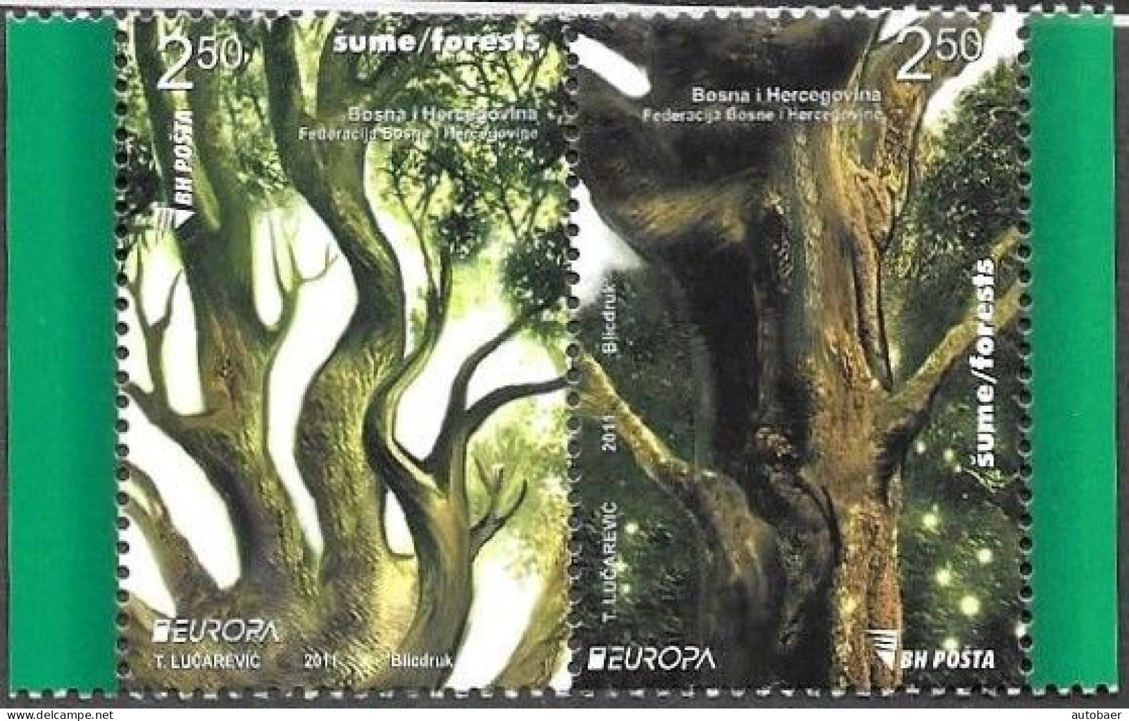 Bosna Bosnia Bosnien (Sarajevo) 2011 Europa Cept Michel 573-74A MNH ** Postfrisch Neuf - 2011