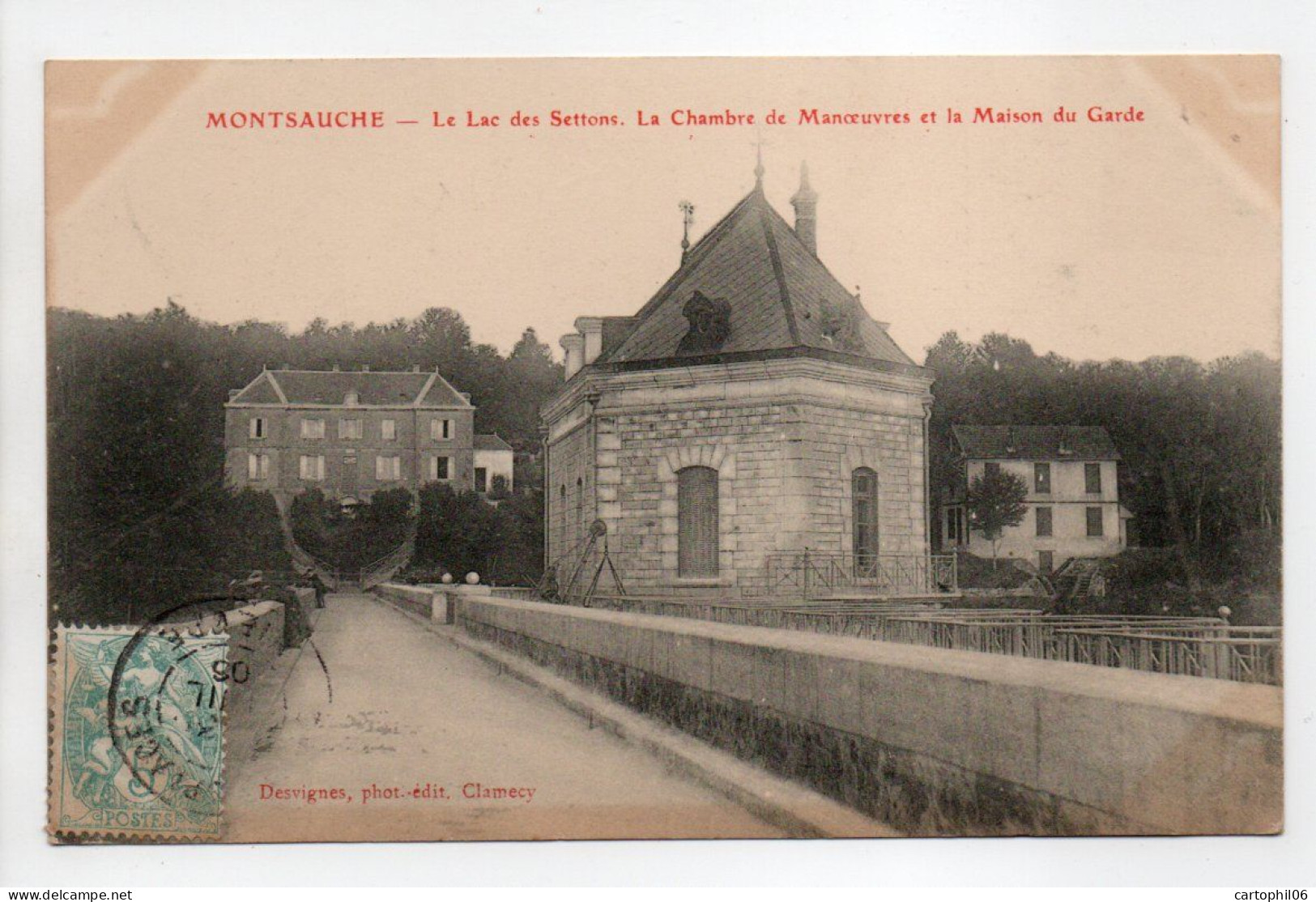 - CPA MONTSAUCHE (58) - Le Lac Des Settons 1905 - La Chambre De Manoeuvres Et La Maison Du Garde - Photo Desvignes - - Montsauche Les Settons