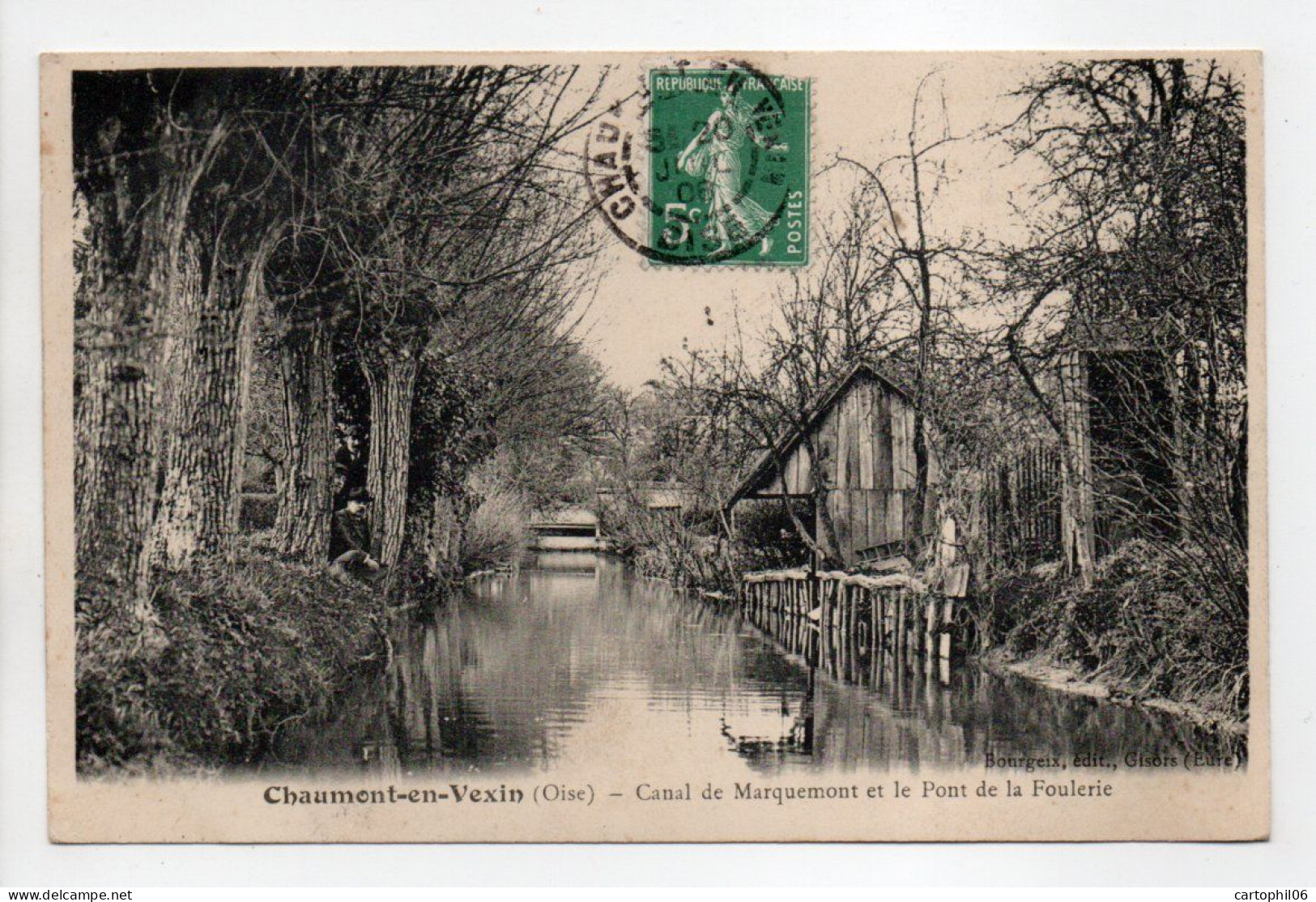 - CPA CHAUMONT-EN-VEXIN (60) - Canal De Marquemont Et Le Pont De La Foulerie 1906 - Edition Bourgeix - - Chaumont En Vexin