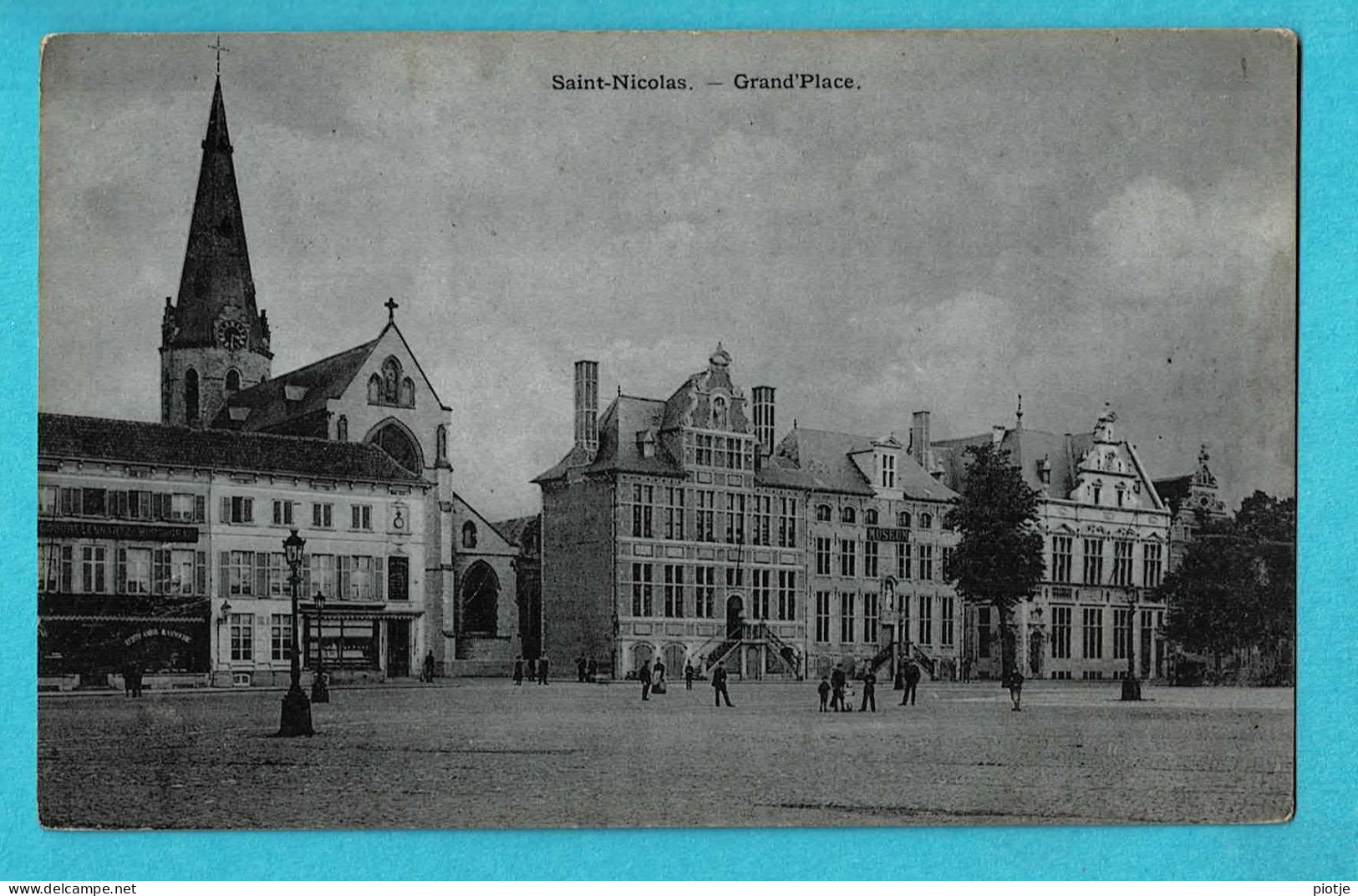 * Sint Niklaas - Saint Nicolas (Oost Vlaanderen) * Grand'Place, Grote Markt, Animée, église, Kerk, Old - Sint-Niklaas