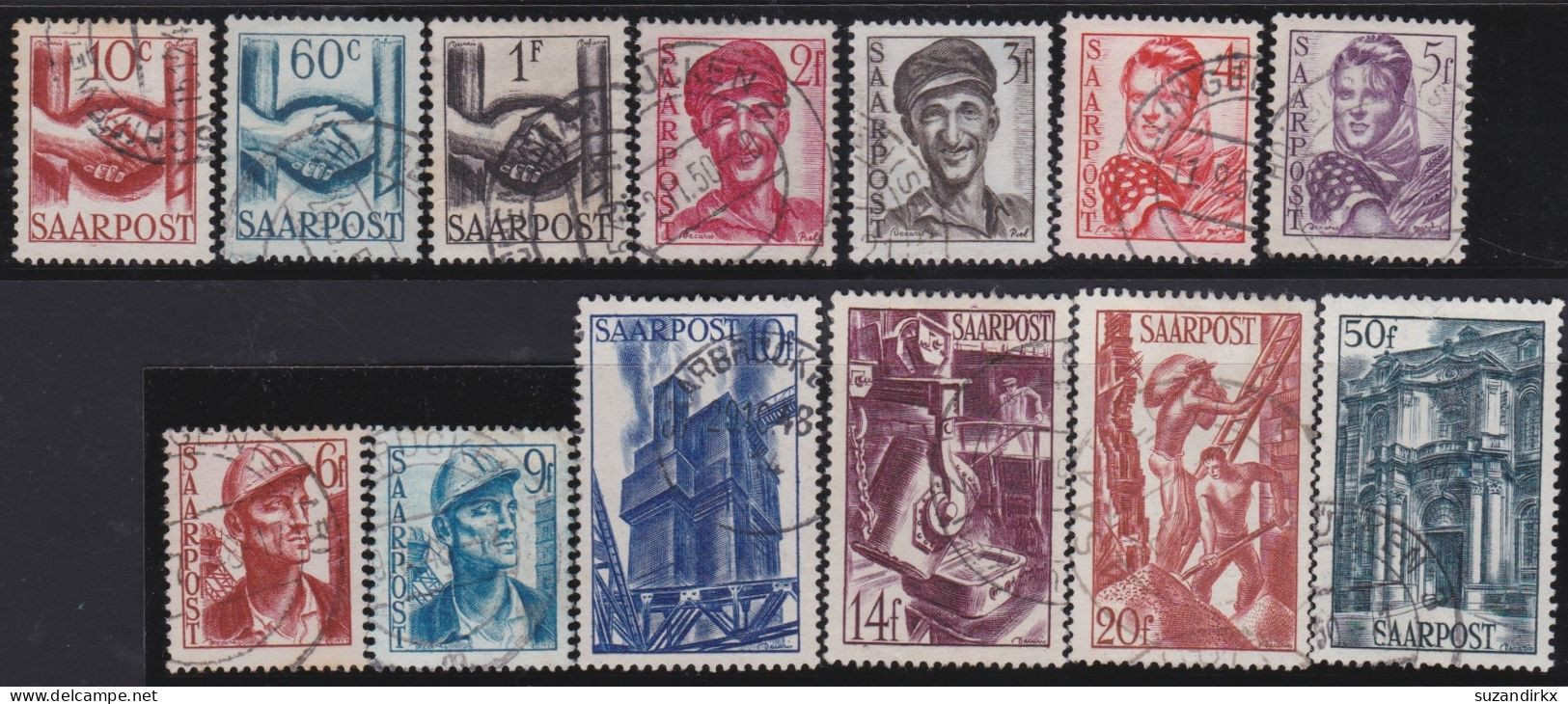 Saarland    -     Michel   -     239/251    -    O    -    Gestempelt - Used Stamps