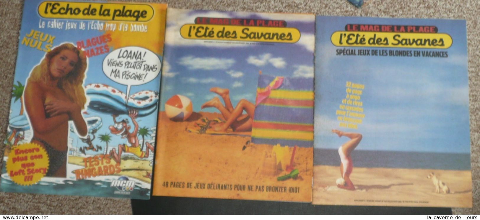 Lot De 3 Cahiers De Vacances, Jeux Idots, L'Echo De La Plage Eté Des Savanes - L'Echo Des Savanes