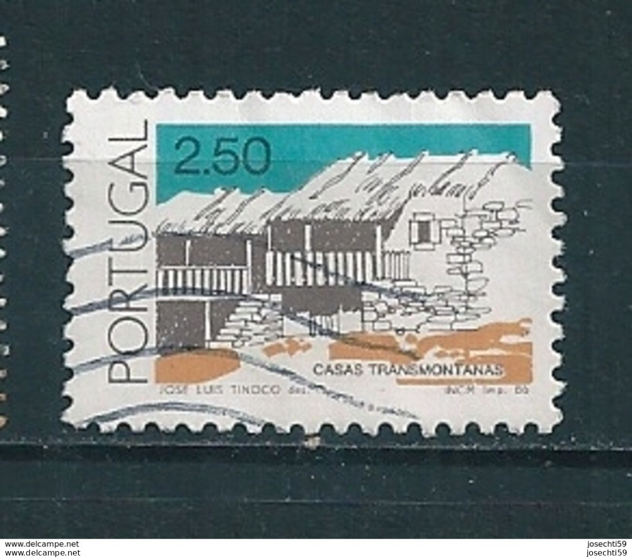 N° 1659 Maison De Tramontanas 2,50 Timbre Portugal Oblitéré 1986 - Oblitérés