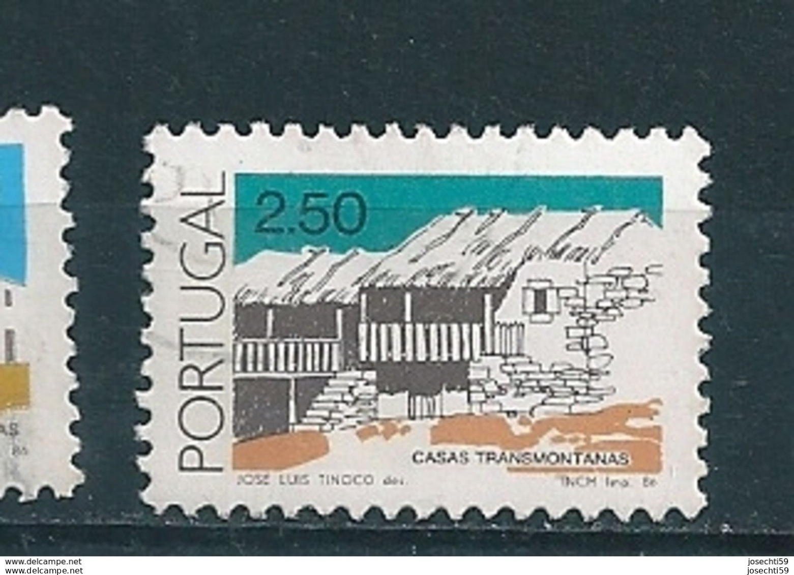 N° 1659 Maison De Tramontanas 2,50 Timbre Portugal Oblitéré 1986 - Gebraucht