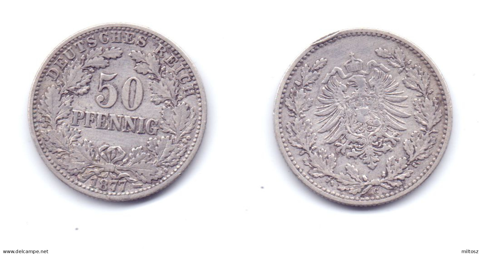 Germany 50 Pfennig 1877 G - 50 Pfennig