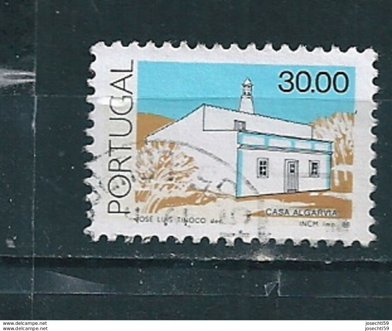 N° 1727 CASA ALGARVIA Maison De L'Algarve    Timbre Portugal	 1988  Oblitéré - Used Stamps