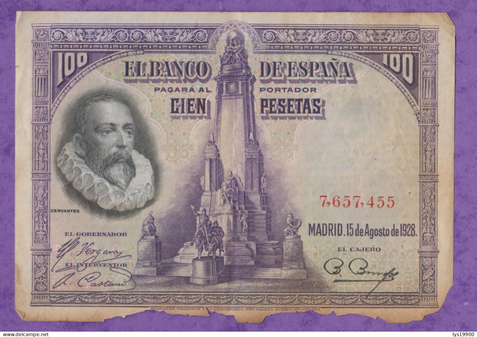 100 Pesetas 1928 Espagne - 100 Peseten