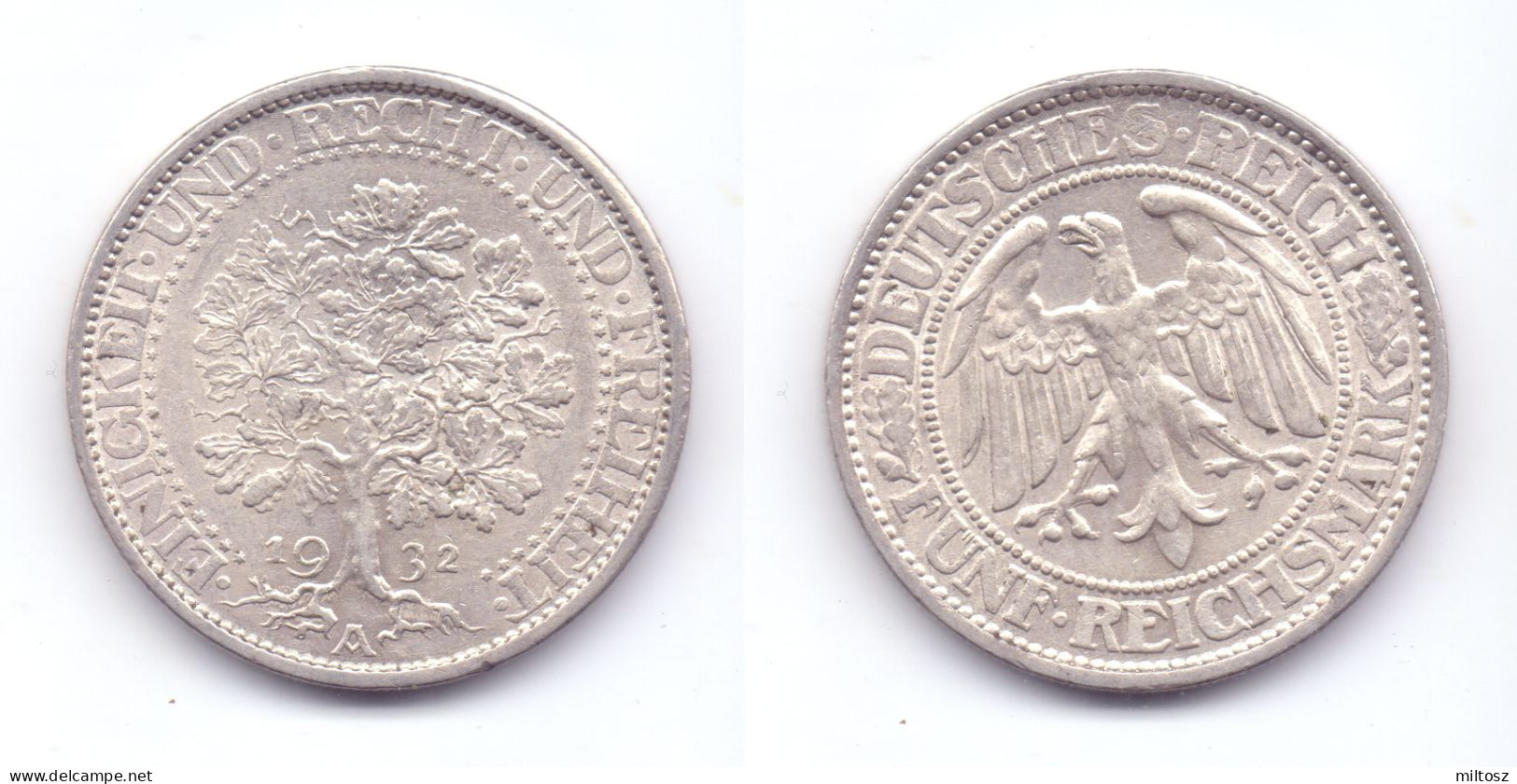 Germany 5 Reichsmark 1932 A - 5 Reichsmark