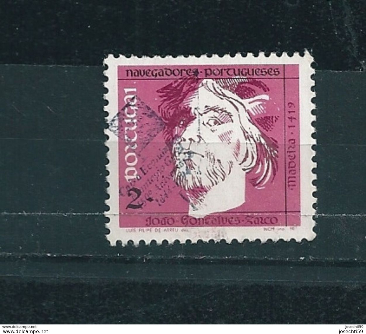 N° 1794 Navigateurs Portugais Joao Gonçalves Zarco (Madère ) 2e Timbre Portugal 1990 - Used Stamps