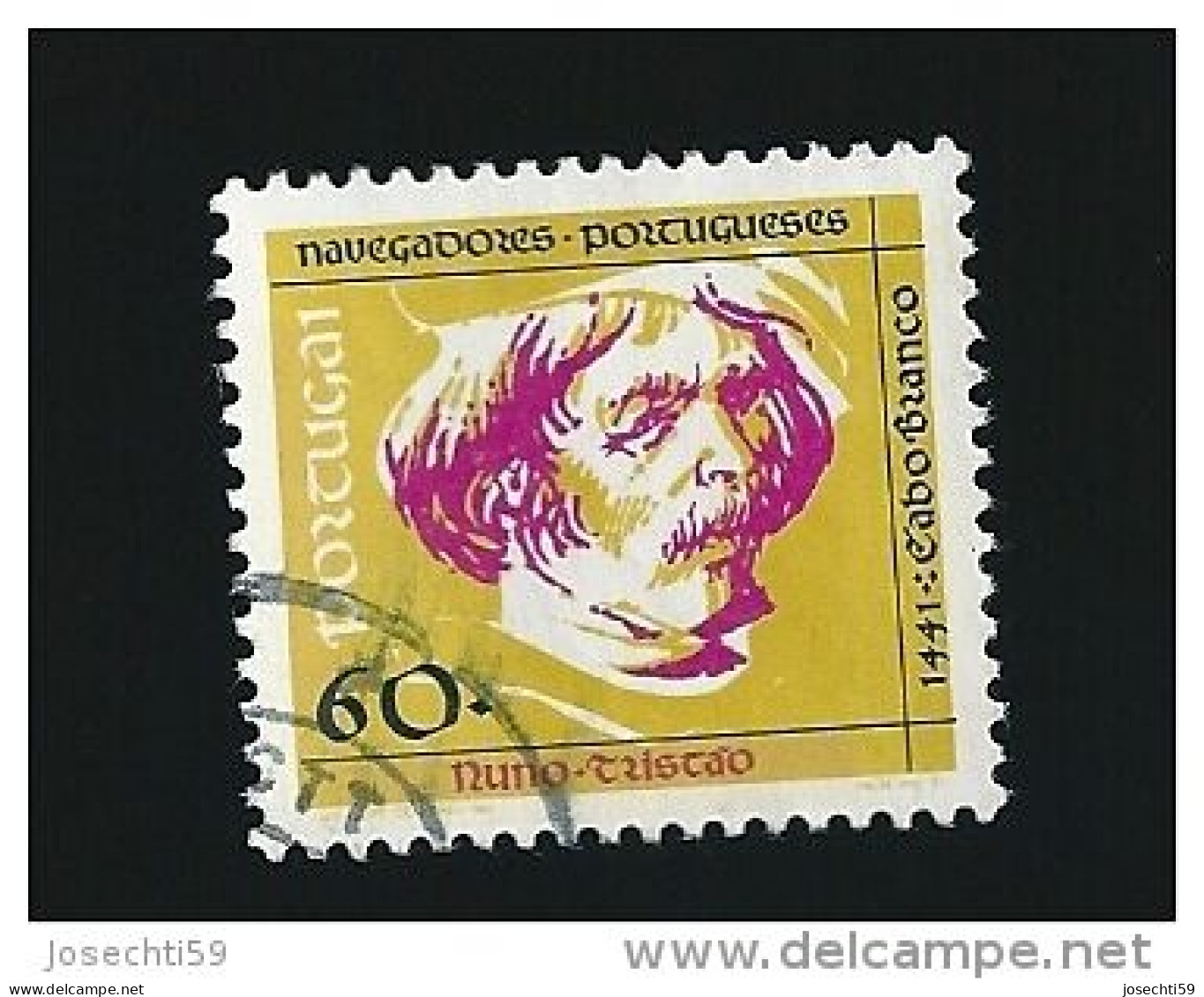 N° 1837 Navigateurs Portugais : Nuno Tristao  Timbre Portugal Oblitéré 1991 - Oblitérés