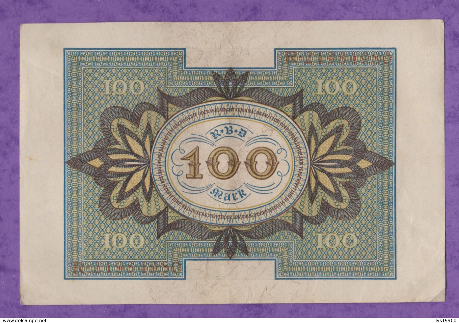 100 Mark 1920 Allemagne - 100 Mark