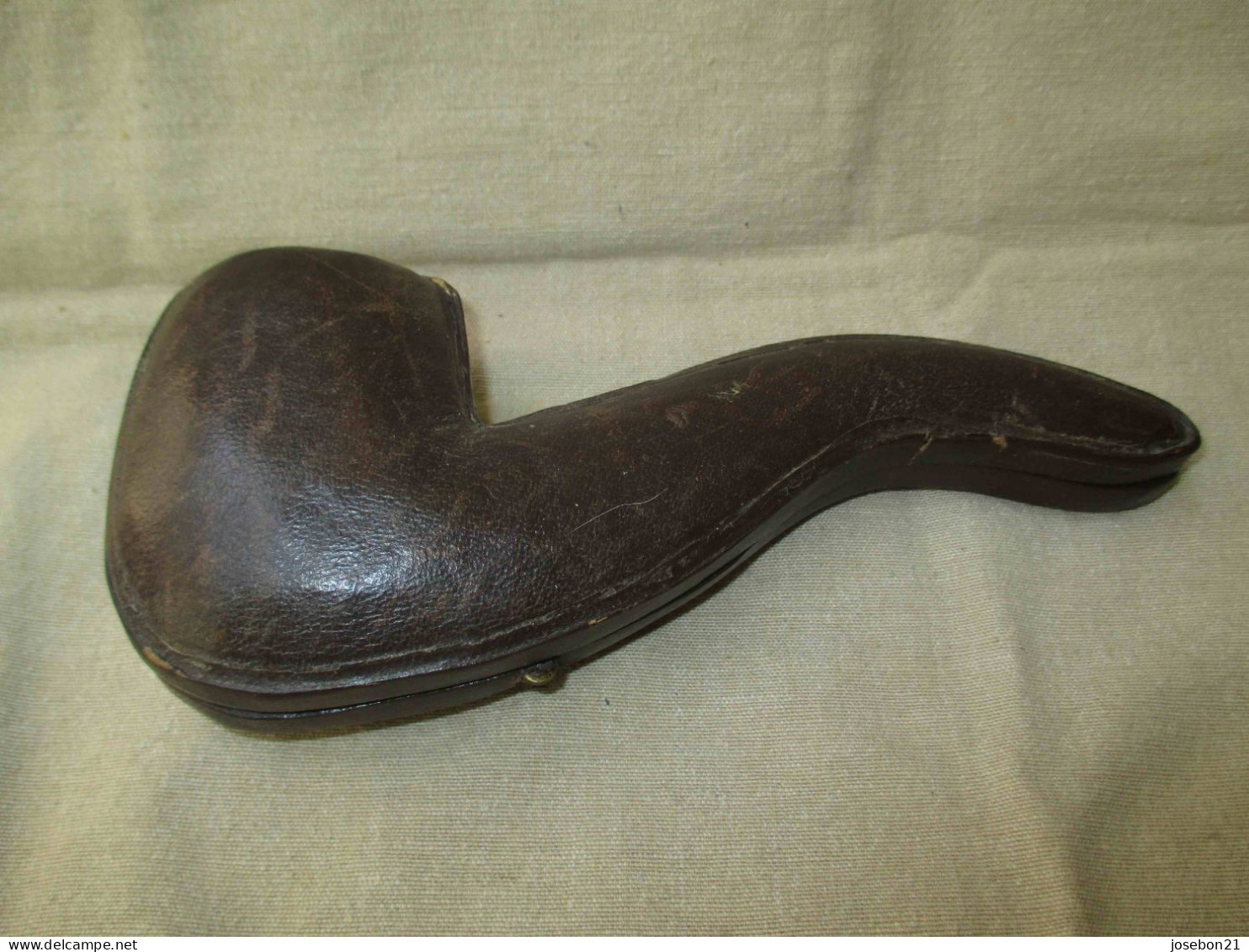 Ancienne Pipe En écume De Mer Dans Son étuis Fin XIX ème - Pipes En écume