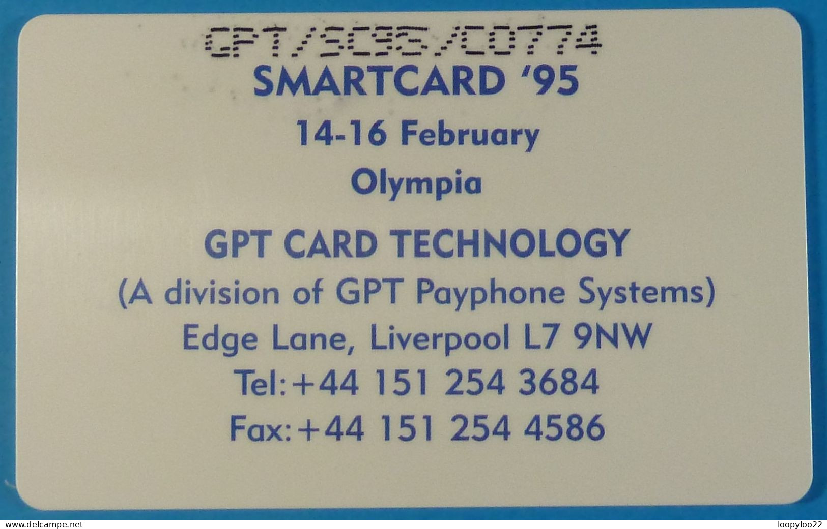 UK - GPT048 - Smartcard '95 - GPT/SC95/C0774 - GIC - Altri & Non Classificati