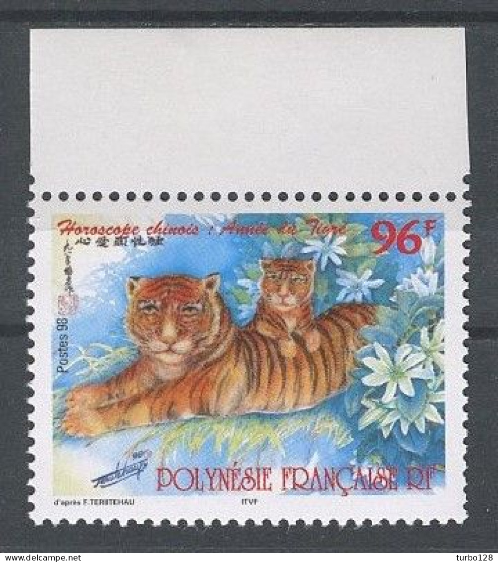 POLYNESIE 1998 N° 555 ** Neuf MNH Superbe C 2.60 € Faune Horoscope Chinois Année Tigre Animaux Animals - Neufs