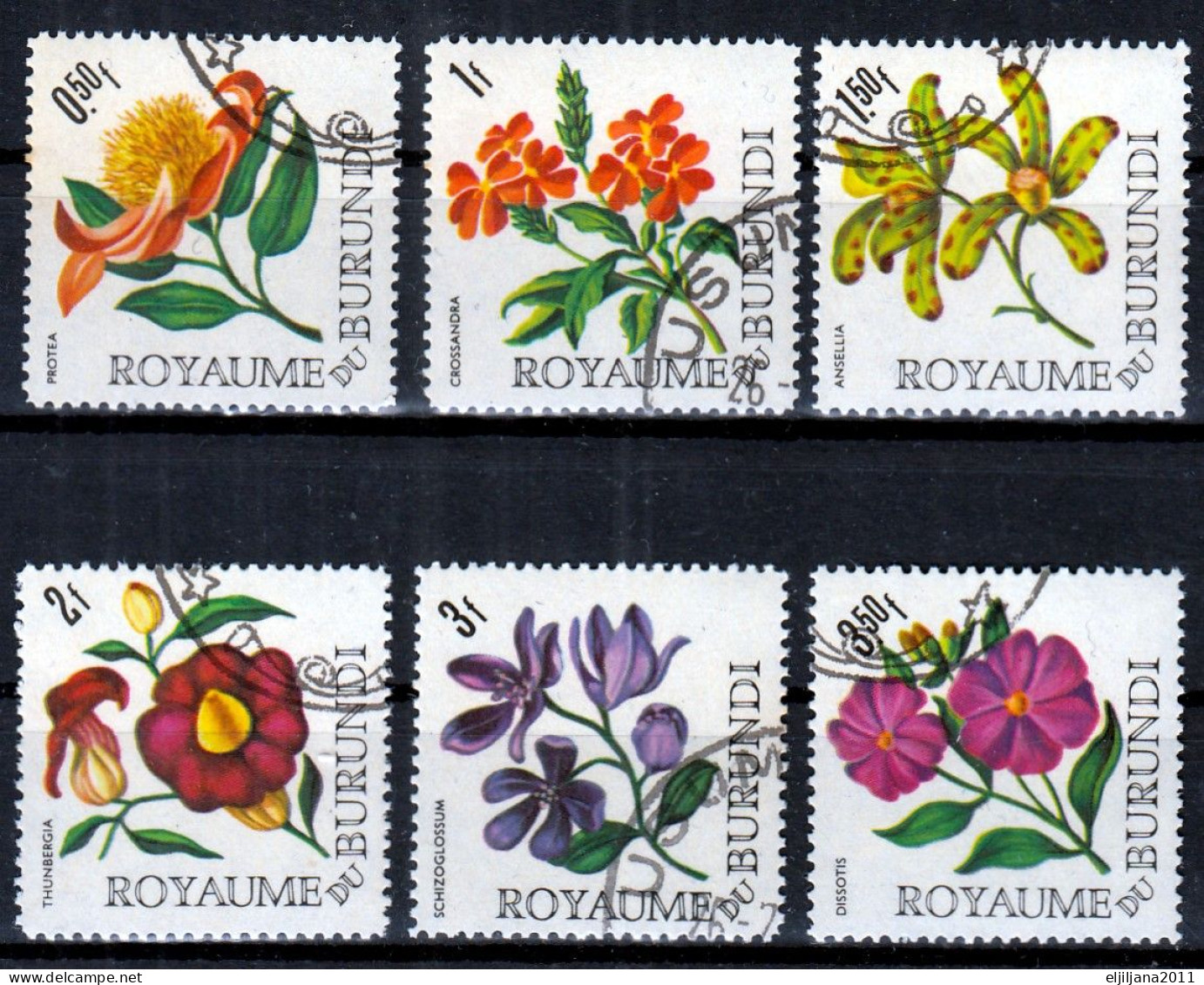 Action !! SALE !! 50 % OFF !! ⁕ Burundi 1966 - Flowers Mi.217-241 ⁕ 16v Used - Used Stamps