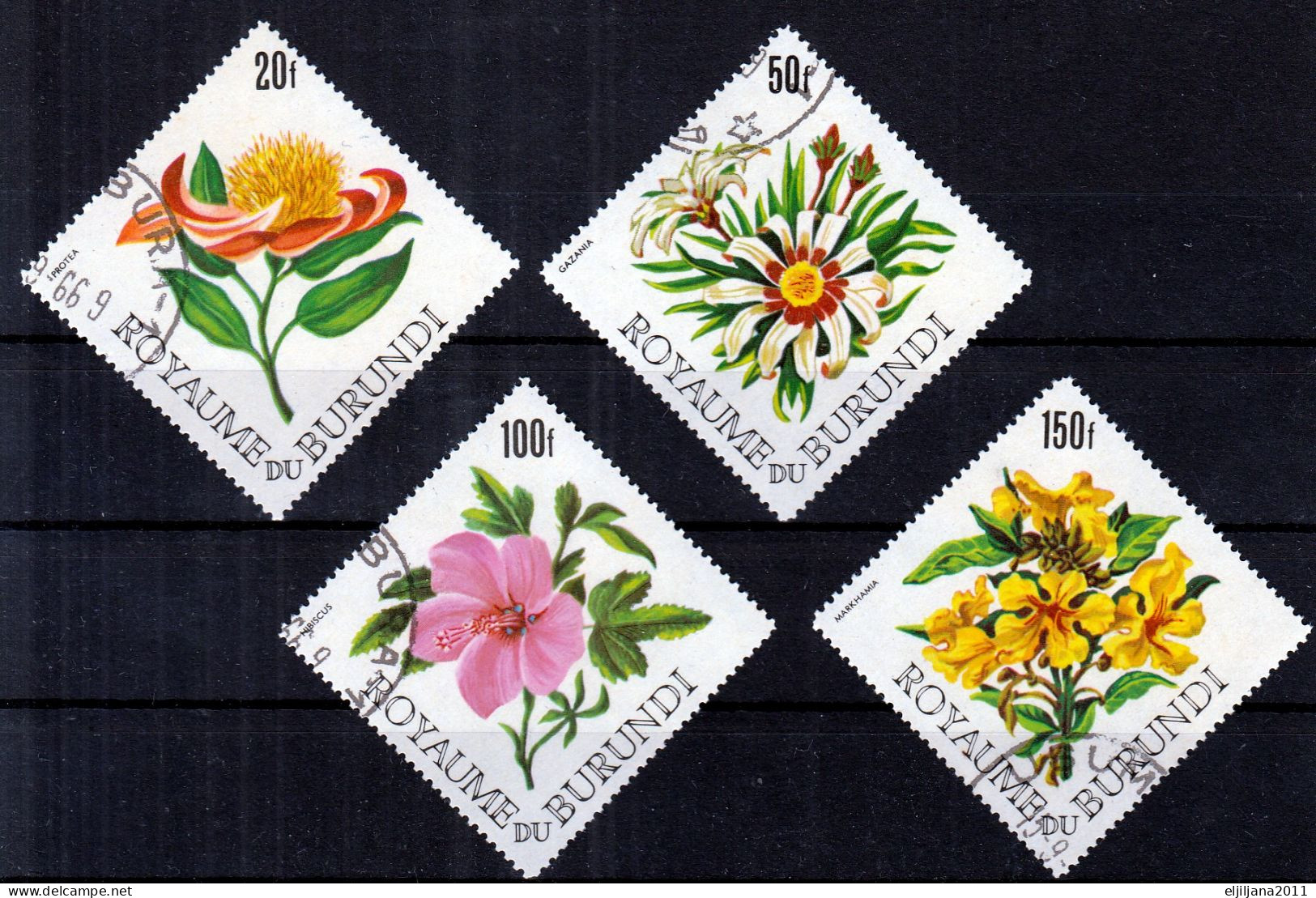 Action !! SALE !! 50 % OFF !! ⁕ Burundi 1966 - Flowers Mi.217-241 ⁕ 16v Used - Usados