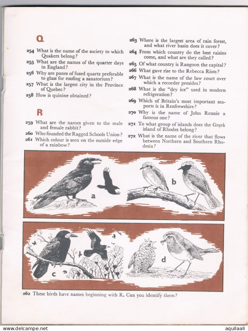 General Knowledge Quiz. 1963 Encyclopedia Britannica Ltd.