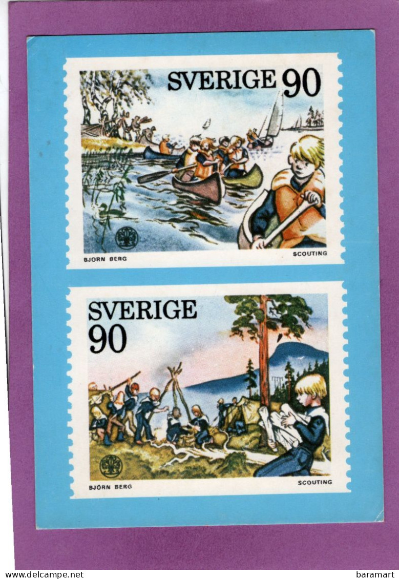 The Stamps Scouting Designed By Björn Berg Les Timbres Poste Scoutisme Dessinées Par Björn Berg - Timbres (représentations)