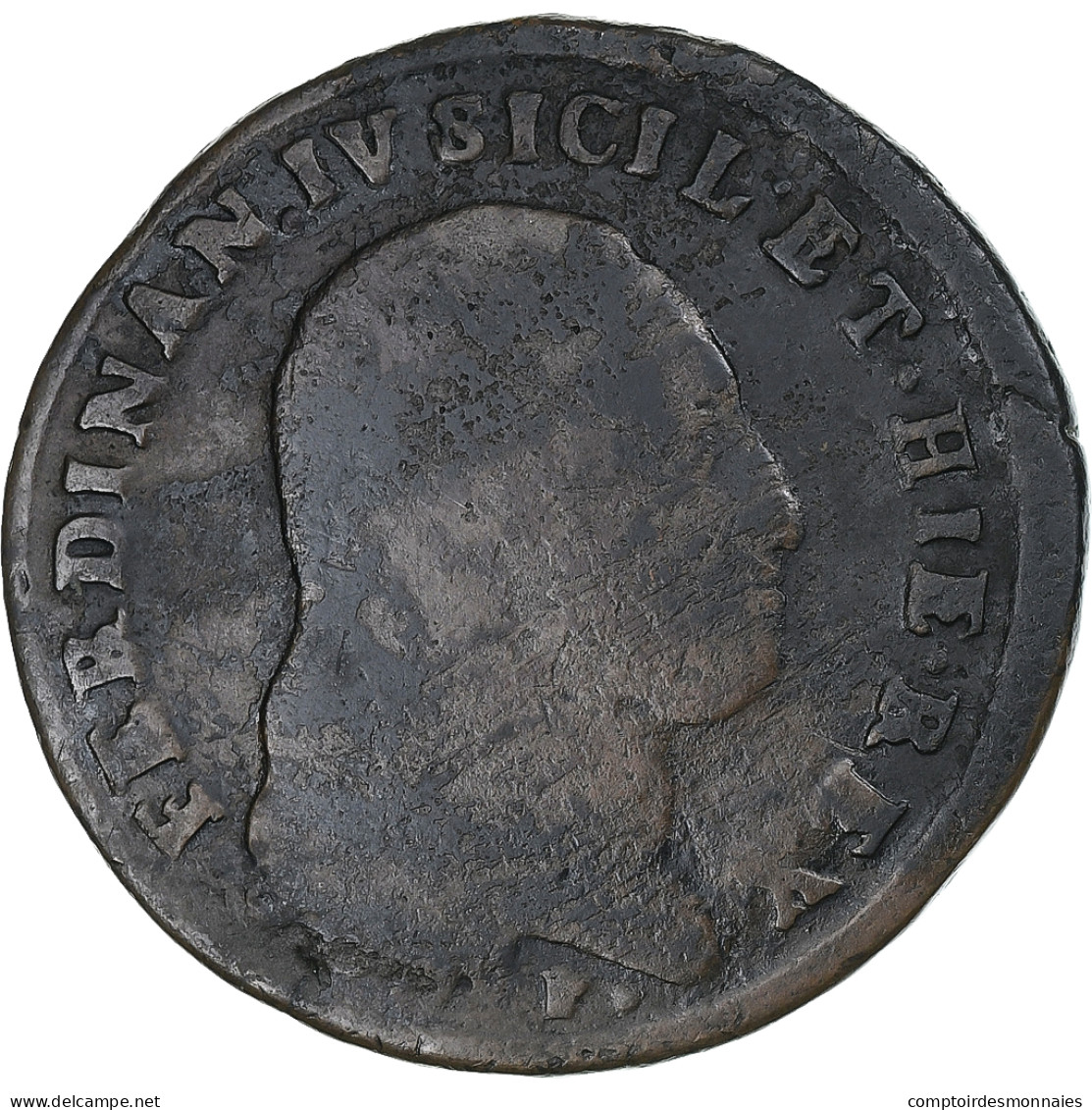 Italie, Royaume De Naples, Ferdinand IV, 6 Tornesi, 1800, Naples, TB, Cuivre - Naples & Sicile