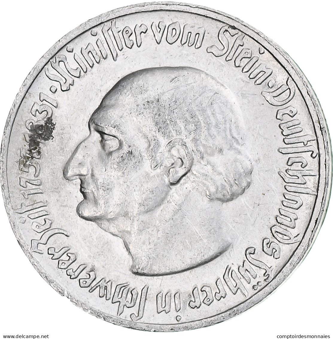 Allemagne, Westfalen, Freiherr Vom Stein, 50 Pfennig, 1921, Menden, TTB+ - 5 Reichsmark