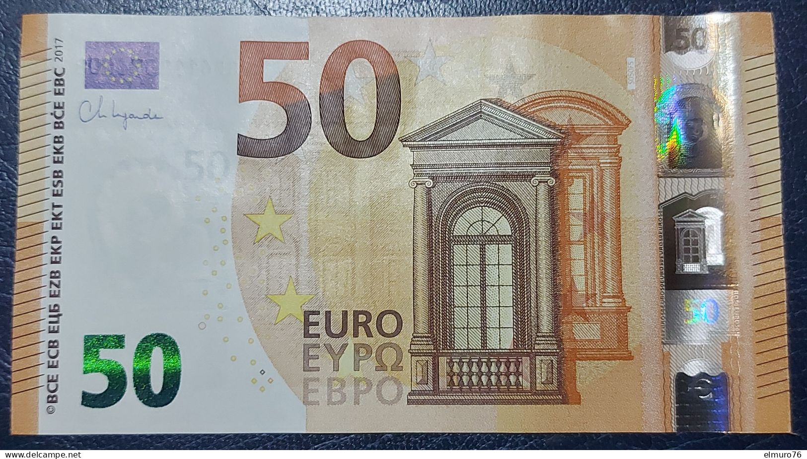 50 EURO S050F5 Italy Serie SF Ch 11 Lagarde Perfect UNC - 50 Euro