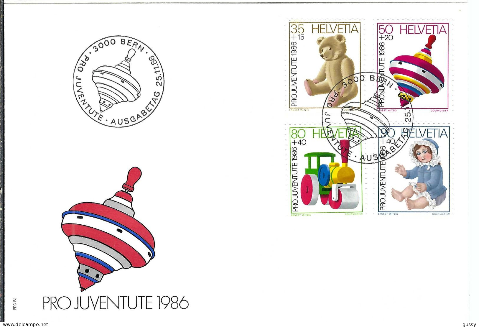 SUISSE 1986:  FDC "Pro Juventute" - FDC