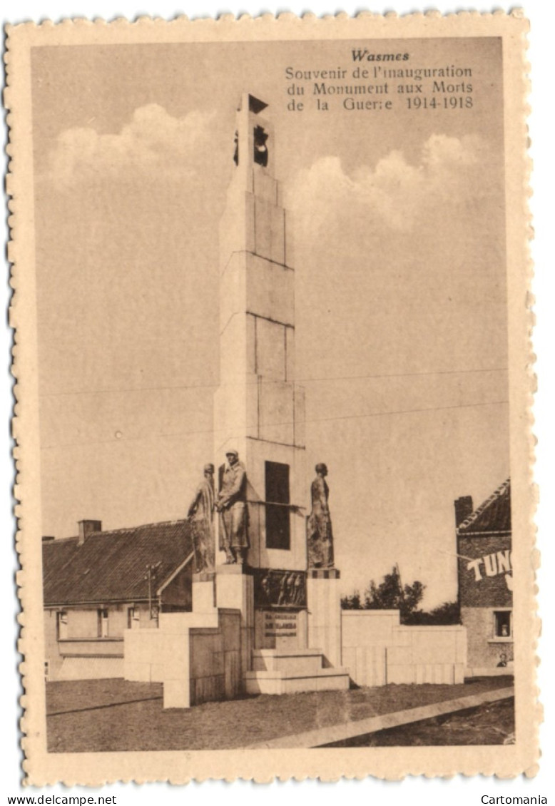 Wasmes - Souvenir De L'inauguration Du Monument Aux Morts De La Guerre 1914-1918 - Colfontaine