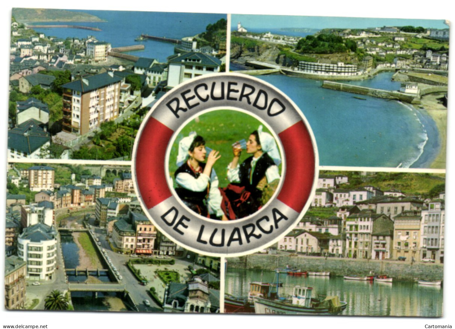 Recuerdo De Luarca - Vistas Parciales - La Playa Y El Puerto - Asturias (Oviedo)