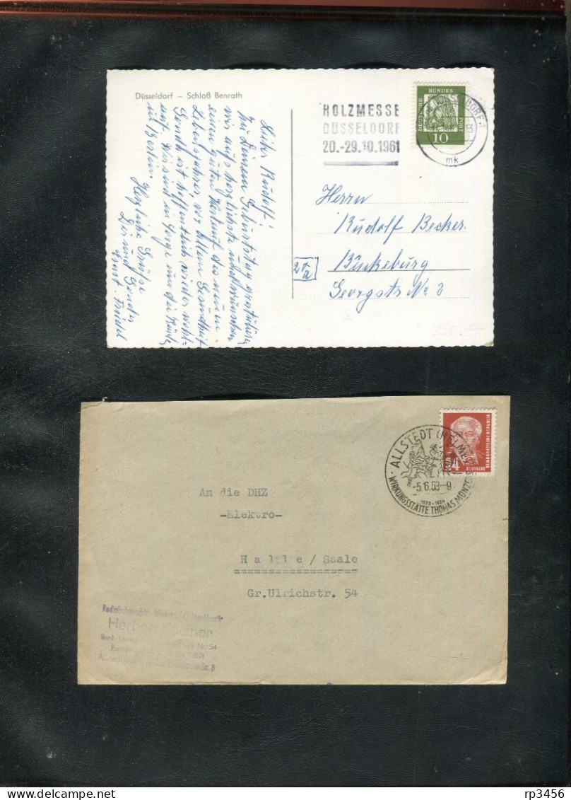 "DEUTSCHLAND NACH 1945" Stempellot Auf 10 Belegen (D065) - Sammlungen