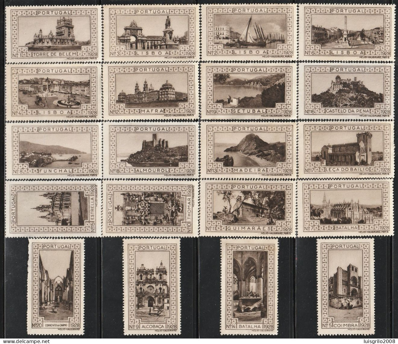 Vignettes/ Vinhetas, Portugal - 1928, Paisagens E Monumentos -||- Série Complète - MNH, Sans Gomme - Lokale Uitgaven