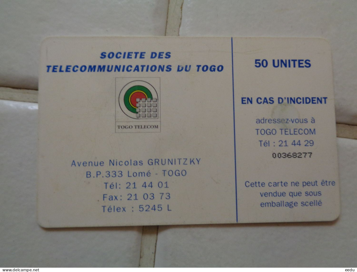 Togo Phonecard - Togo