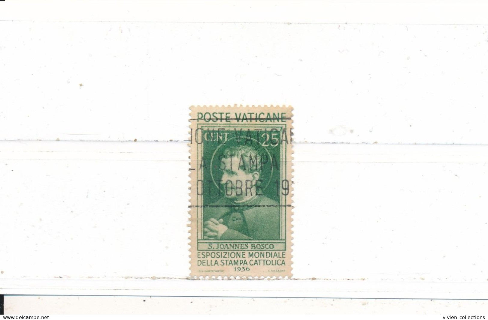 Vatican Exposition Mondiale De La Presse 1936 N° 74 Oblitéré - Used Stamps