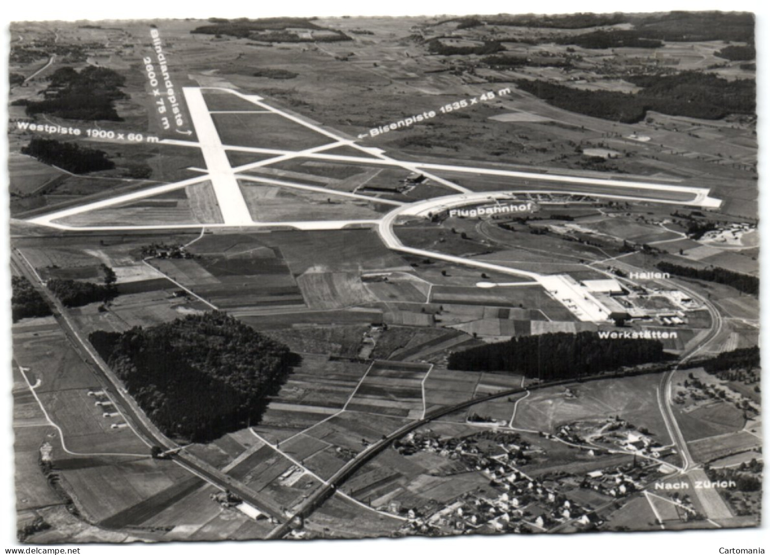 Flugaufnahme Flughafen Kloten-Zürich - Kloten