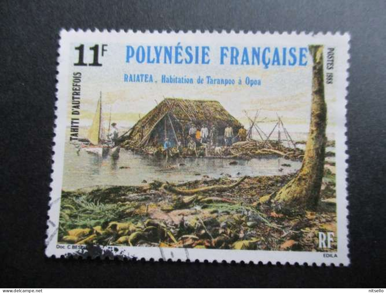LOTE 2202A ///  (C010)  POLINESIA FRANCESA  - YVERT Nº: 299 OBL 1988     ¡¡¡ OFERTA - LIQUIDATION - JE LIQUIDE !!! - Used Stamps