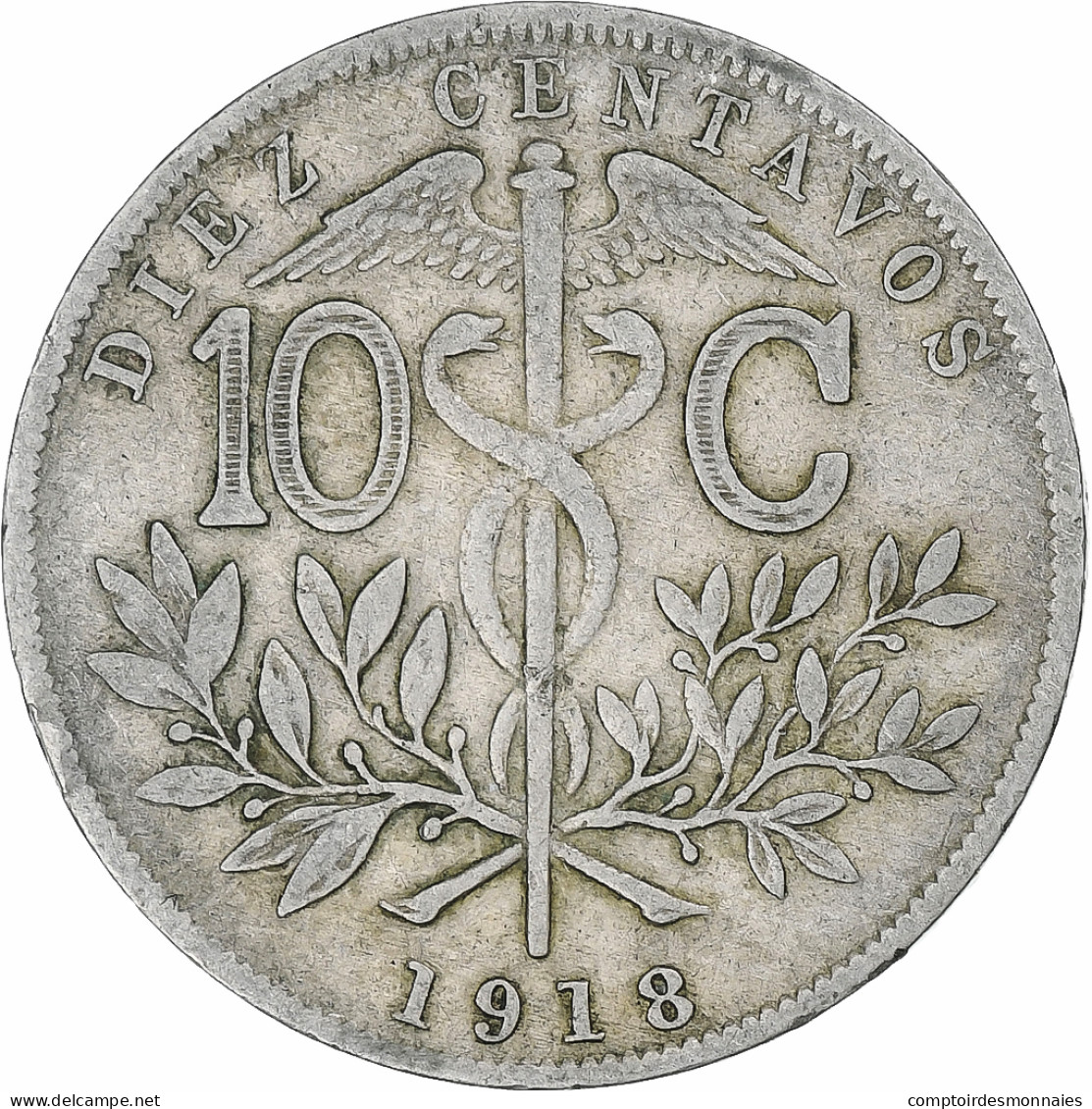 Bolivie, 10 Centavos, 1918, Heaton, Cupro-nickel, TB+, KM:174.1 - Bolivia