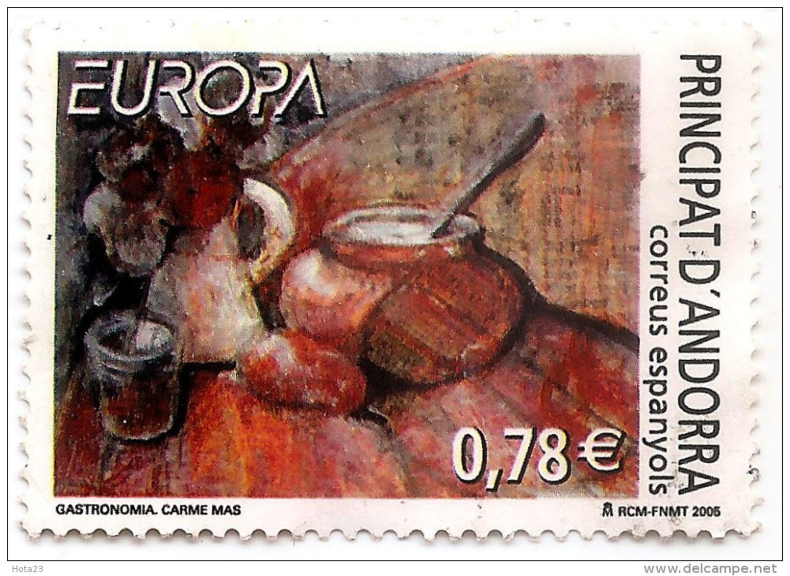 Andorra 2005 Europa CEPT - Food   Usagée (used , Circular)  (lOT - 2 - 140) - Gebraucht