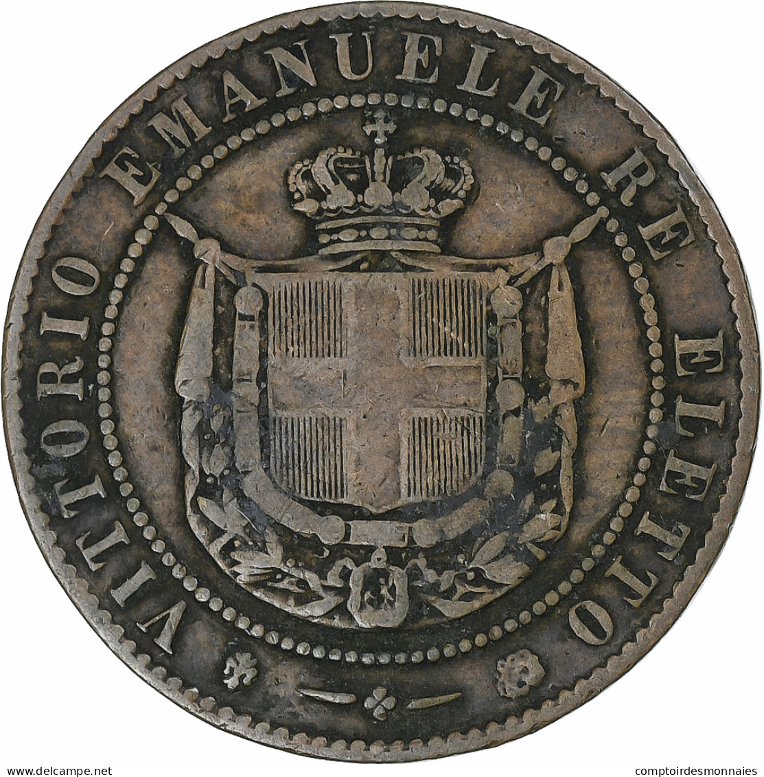 Italie, Toscane, Vittorio Emanuele II, 5 Centesimi, 1859, Heaton, Cuivre, TB+ - Revolutionaire Voorlopige  Regering