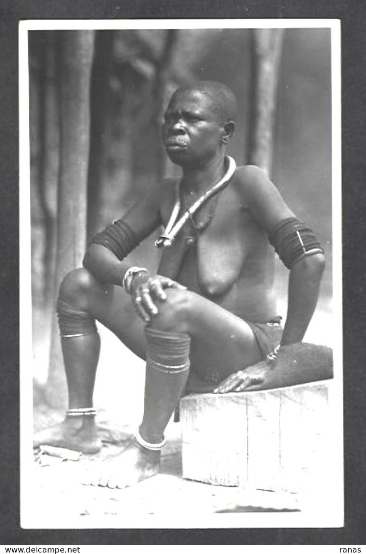 CPSM Congo Belge Afrique Noire Nu Féminin Femme Nue Carte Photo RPPC Non Circulé - Belgisch-Congo