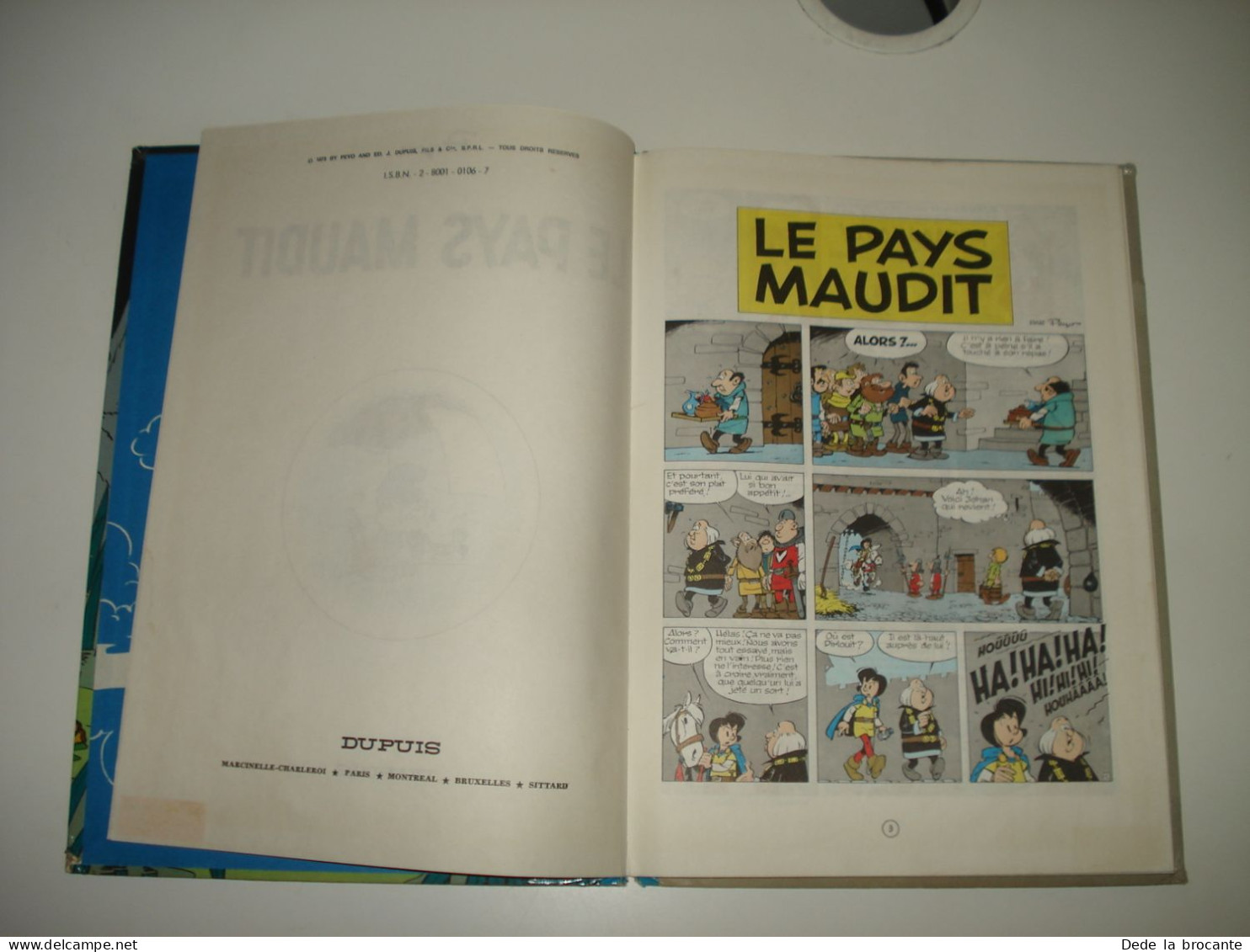 C47 (3) / Johan et Pirlouit N° 12 " Le pays maudit " - Peyo - Réédition de 1973