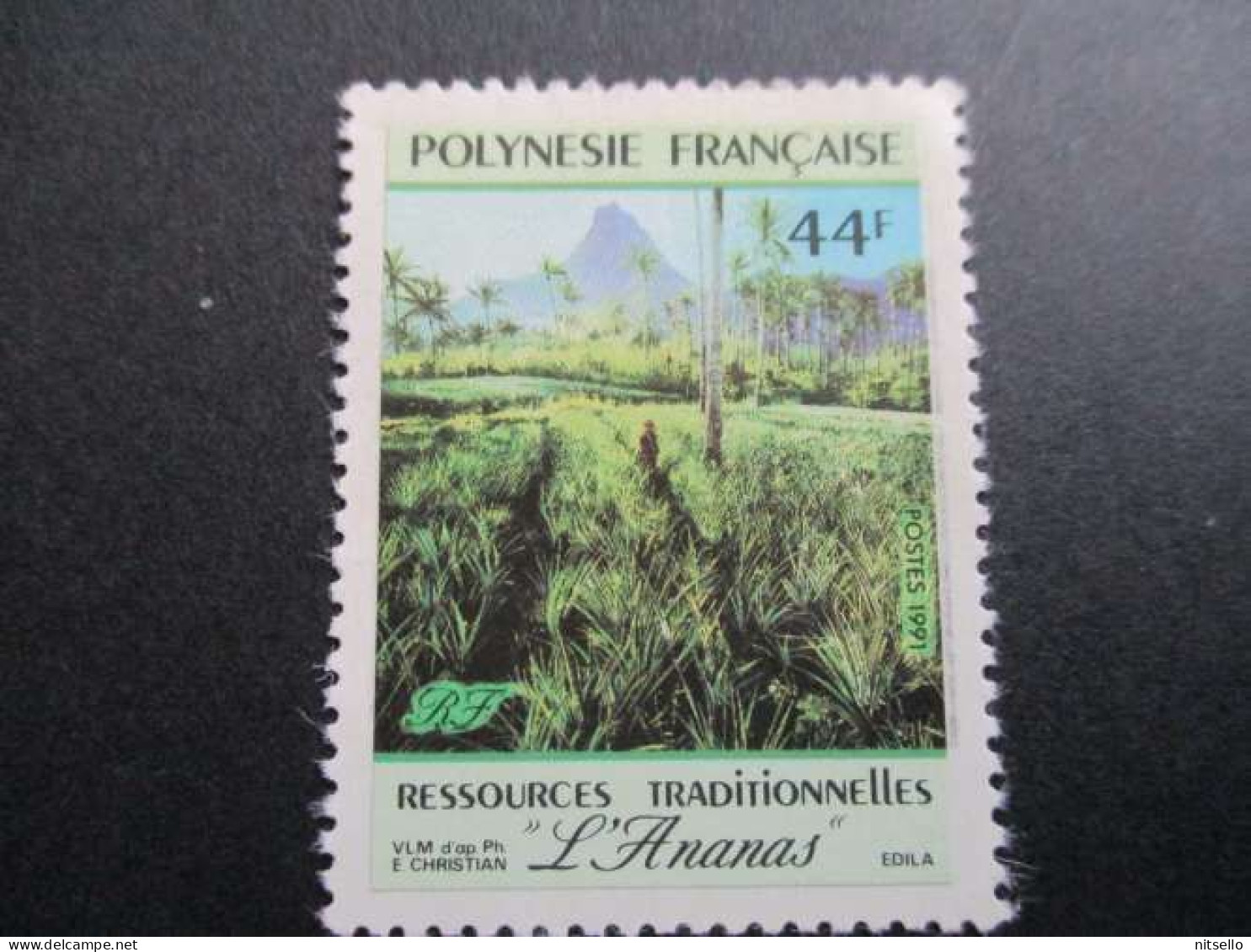 LOTE 2202B ///  (C030)  POLINESIA FRANCESA  - YVERT Nº: 375 **MNH 1991  ¡¡¡ OFERTA - LIQUIDATION - JE LIQUIDE !!! - Unused Stamps