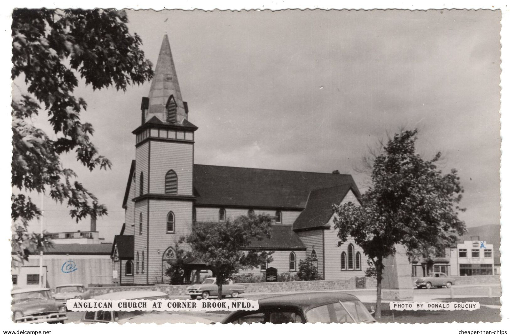 CORNER BROOK - Anglican Church - Photo Don Grouchy - Details Of Businesses On Reverse - Sonstige & Ohne Zuordnung