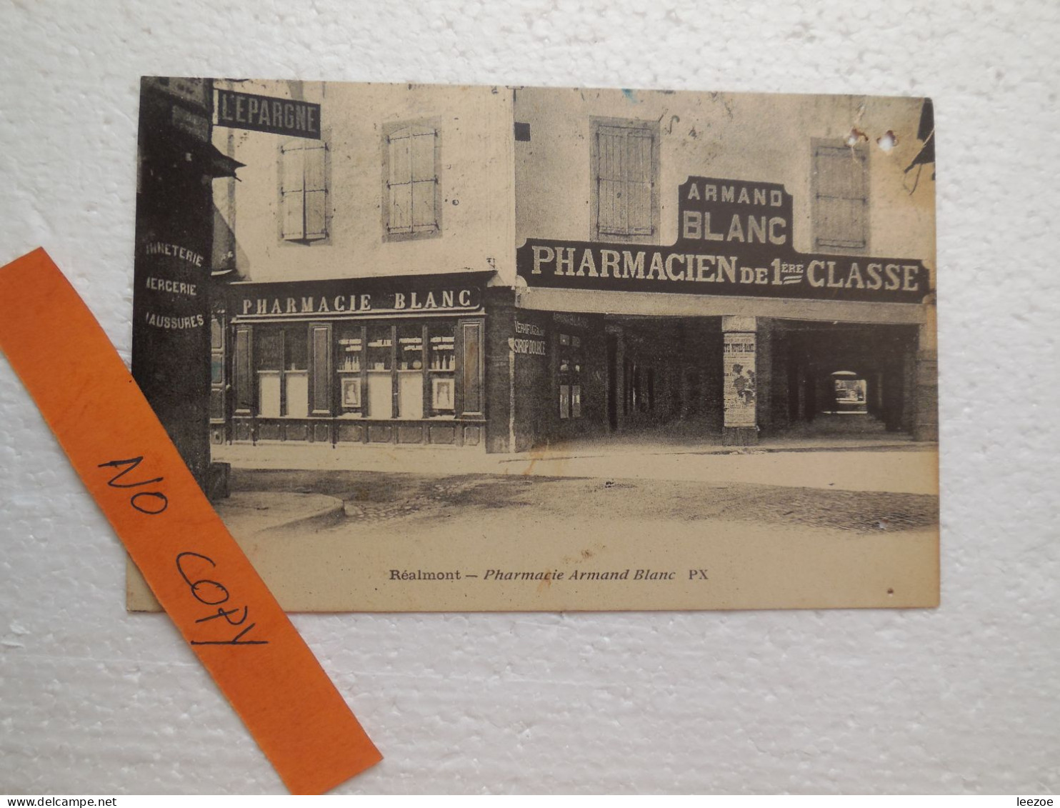 Réalmont PHARMACIE ARMAND BLANC Avec Cachet Officiel, 1936, Marcophilie Convoyeurs ALBI A CASTRES.....CP13 - Realmont