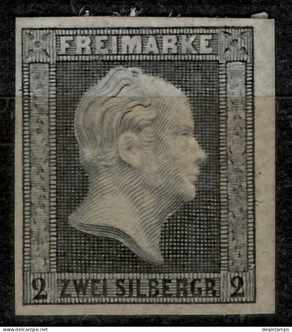 Germany Prussia 1850 2Sgr ND  Michel Nr. 3  MH With Gum - Mint